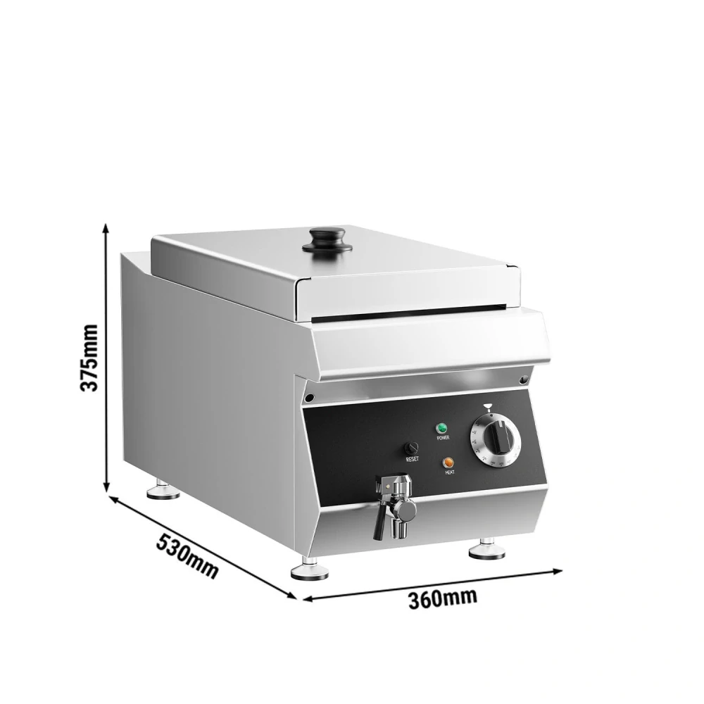 Fritéza - 13 litrů - 4,5 kW - s vypouštěcím kohoutkem