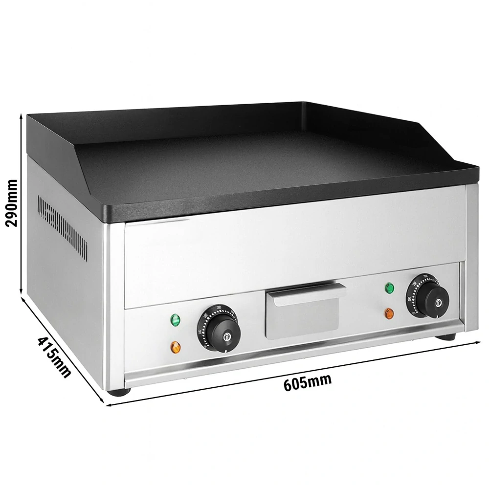 Elektrická grilovací deska - 4,4 kW - hladká - grilovací plocha: 600x335mm