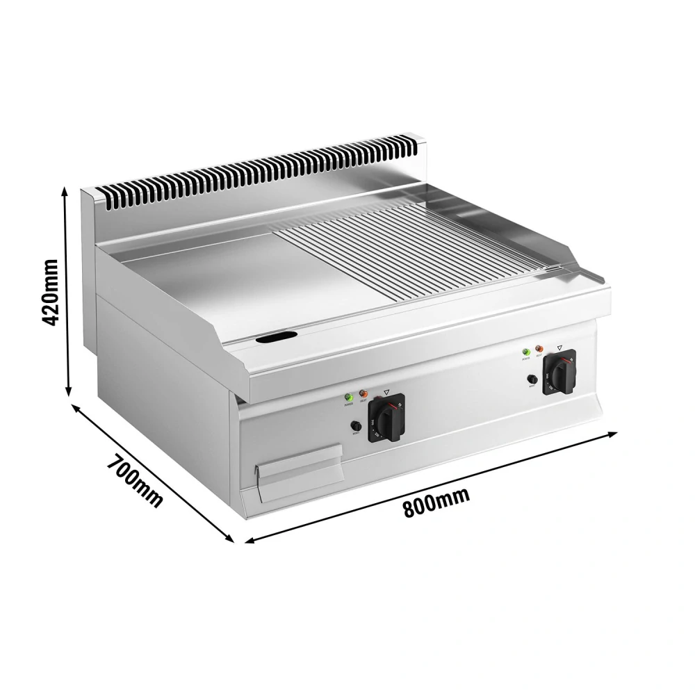 Elektrický gril - hladký + drážkovaný (7,1 kW)
