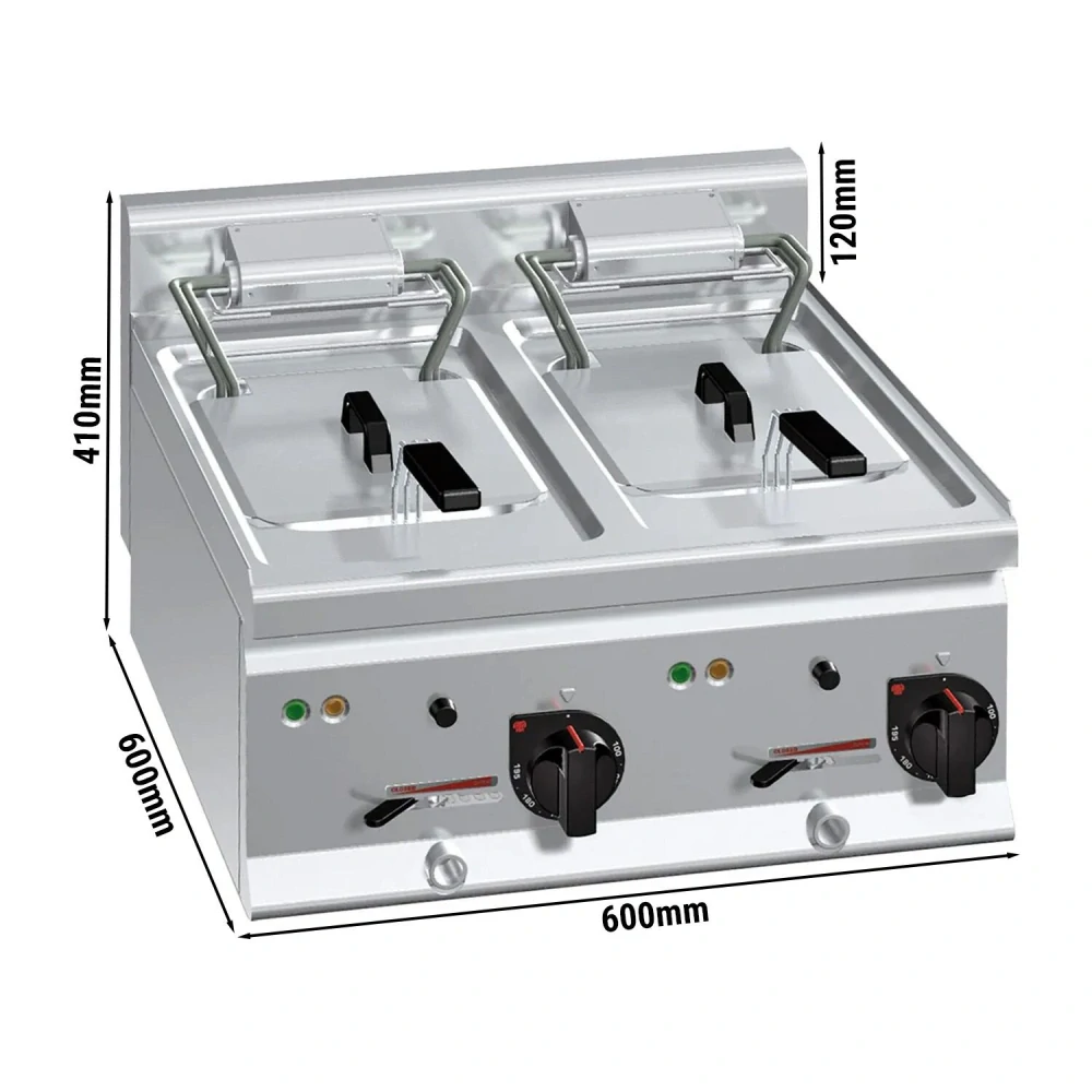 Elektrická dvojitá fritéza - 10+10L - 18 kW