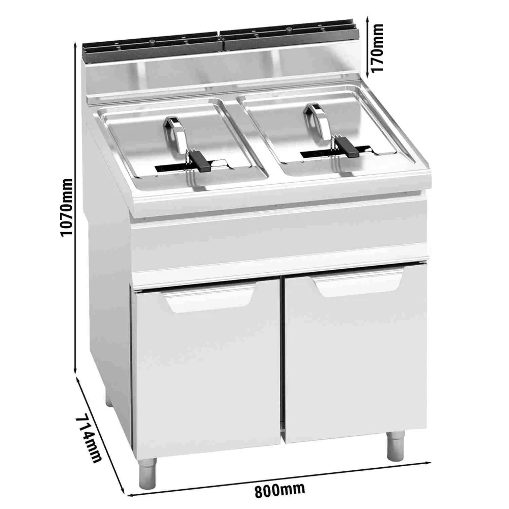 Plynová fritéza 20+20L (33 kW)