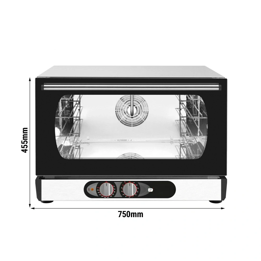 Elektrická Pekárenská horkovzdušná trouba - s funkcí páry - Manuální - 3x GN 1/1 nebo EN 60x40