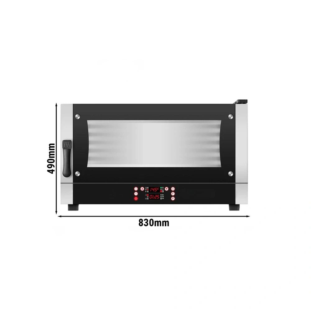 Pekařský Elektrický kombinovaný konvektomat - digitální - 2,4″ LCD displej - 3x EN 600x400