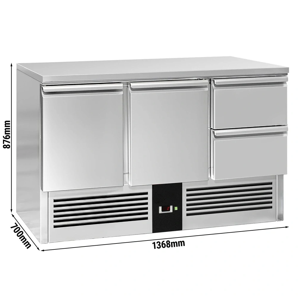 Chladicí stůl PREMIUM - 1370x700 mm - 2 dveře