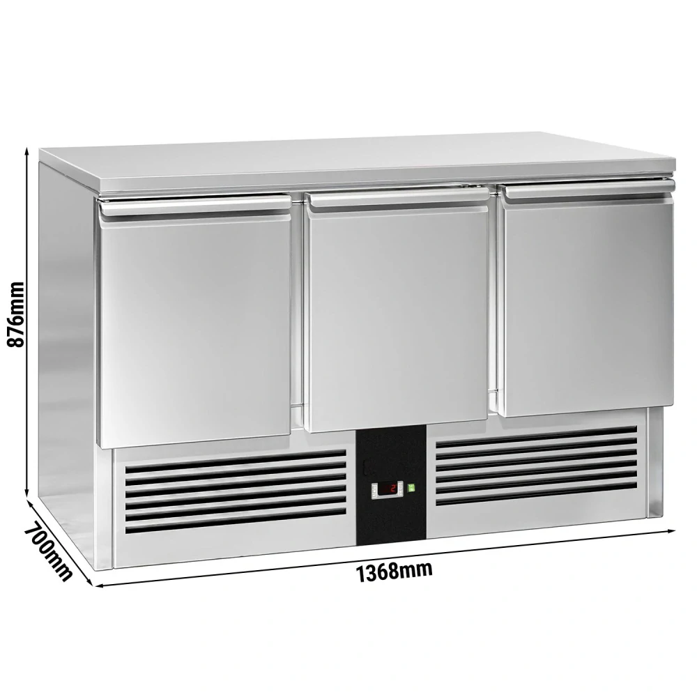Chladicí stůl PREMIUM - 1370x700 mm - 3 dveře