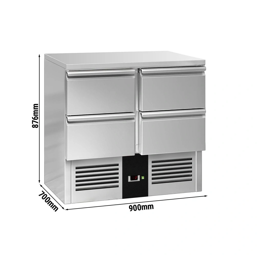 Chladicí stůl PREMIUM - 900x700 mm - se 4 zásuvkami