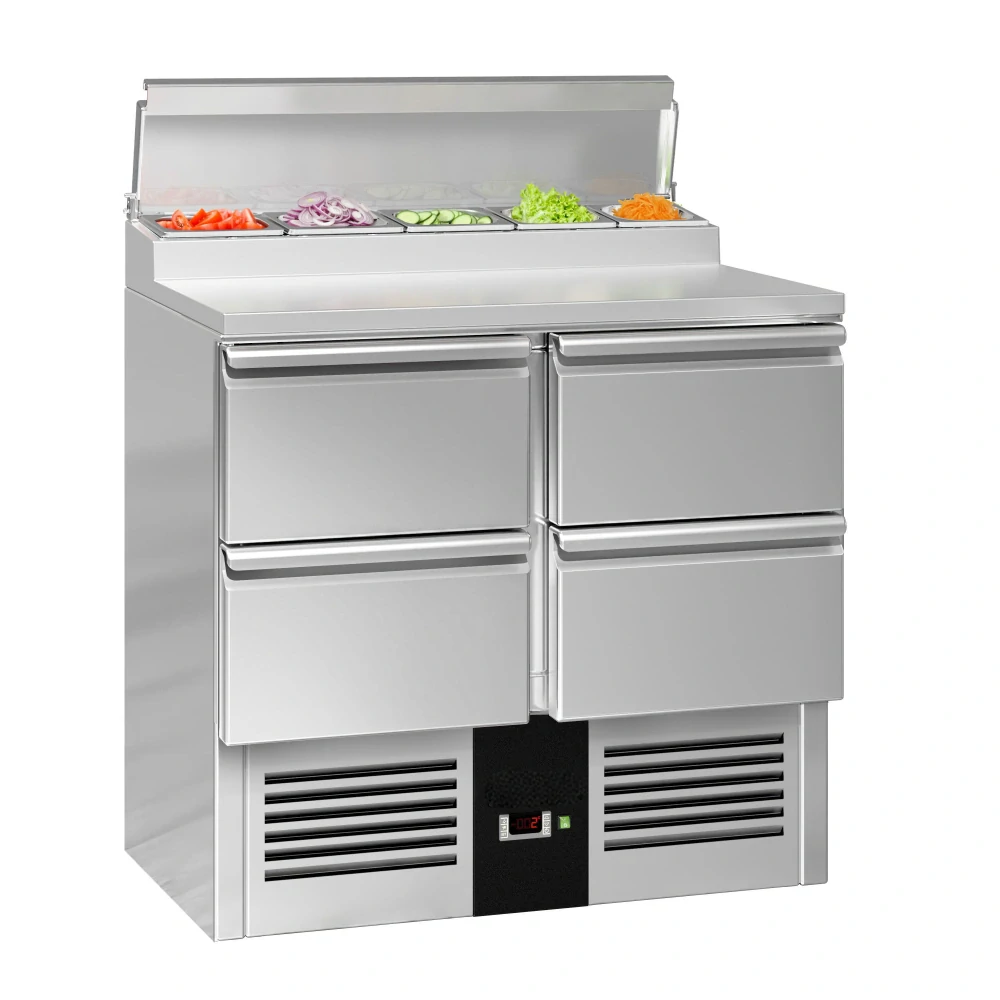 Přípravný stůl Mini PREMIUM - 900x700 mm - 4 zásuvky - pro 5× GN 1/6