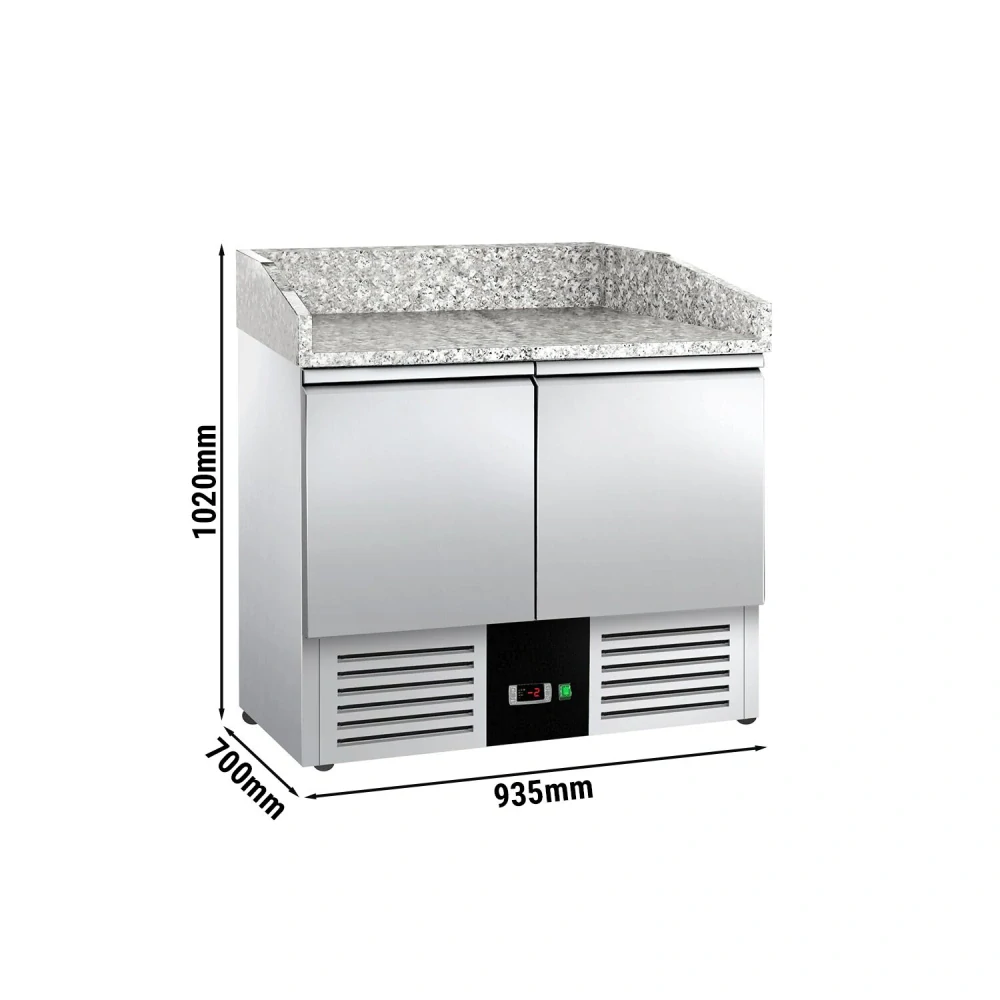 Chladicí stůl na pizzu PREMIUM - 935x700 mm - se 2 dveřmi