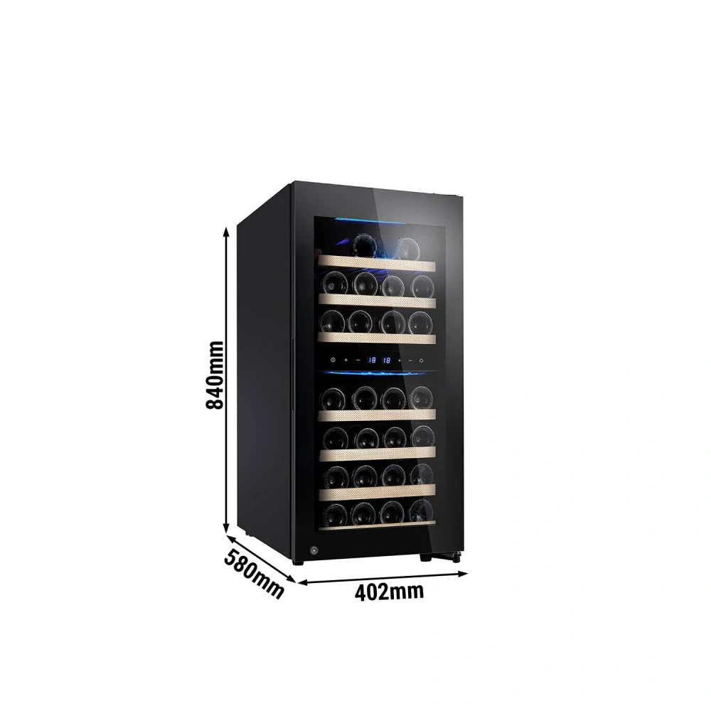 Vinotéka / Chladnička na víno - 2 klimatické zóny - 100 l - max. 33 lahví