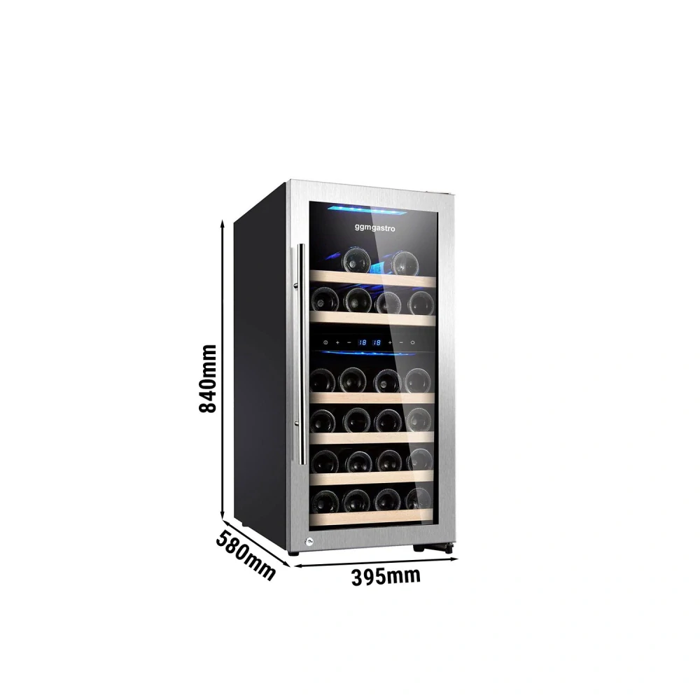 Vinotéka / Chladnička na víno - 2 klimatické zóny - 100 l - max. 33 lahví