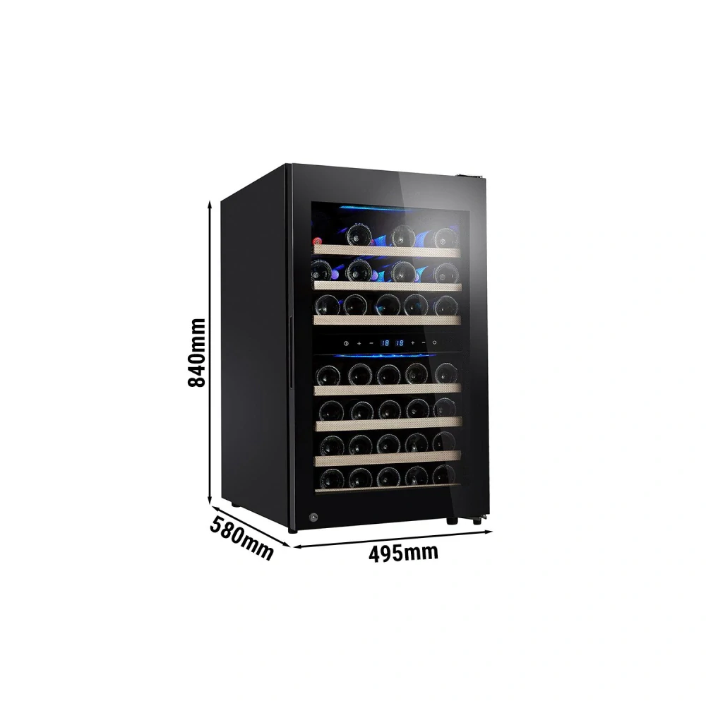 Vinotéka / Chladnička na víno - 2 klimatické zóny - 120 l - max. 45 lahví