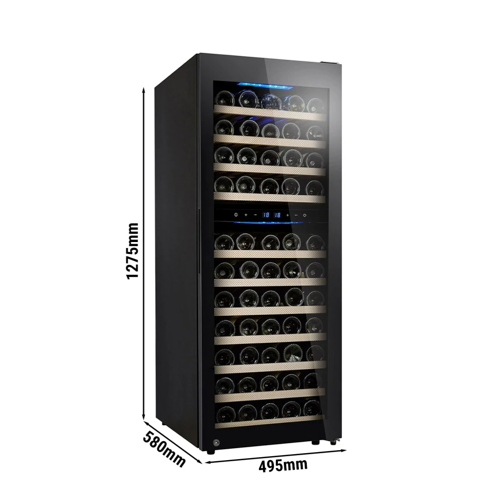 Vinotéka / Chladnička na víno - 2 klimatické zóny - 200 l - max. 73 lahví