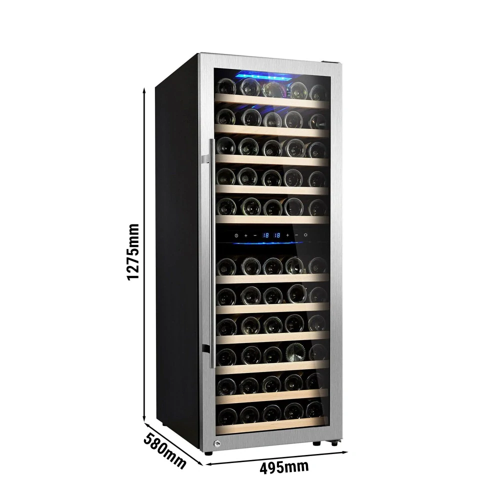 Vinotéka / Chladnička na víno - 2 klimatické zóny - 200 l - max. 73 lahví