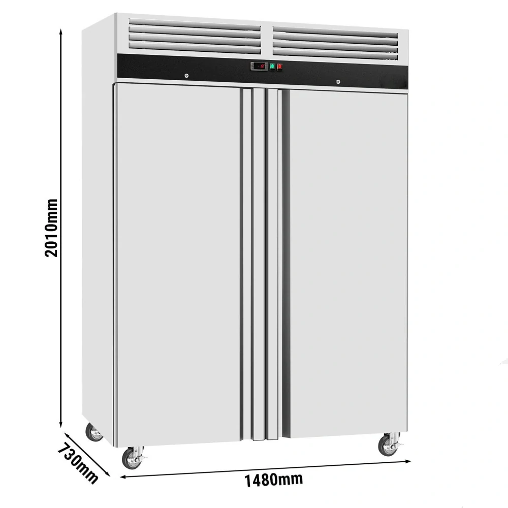 Nerezová mrazicí skříň ECO - 1200 L - se 2 dveřmi