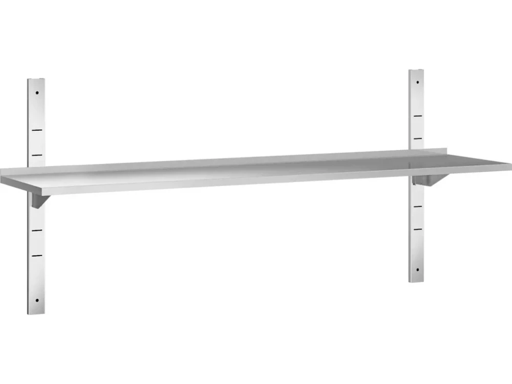 Nerezové nástěnné police PREMIUM - 1600x400 mm - s 1 policí
