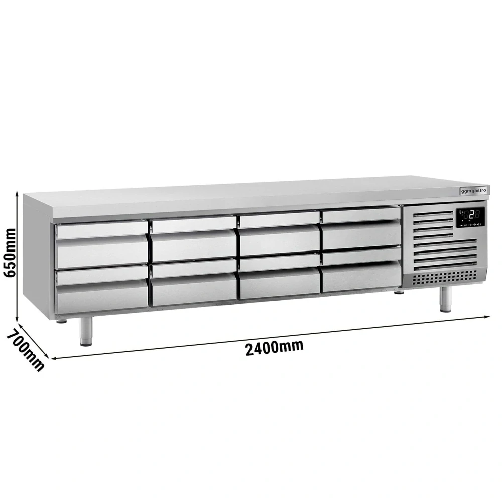 Chladicí podstavba PREMIUM PLUS - 2400 mm - 435 L - 8 zásuvek
