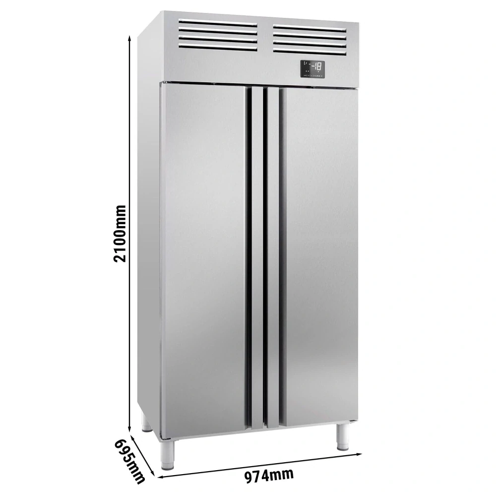 Nerezová mrazicí skříň PREMIUM PLUS - GN 1/1 - 745 L - Se 2 dveřmi