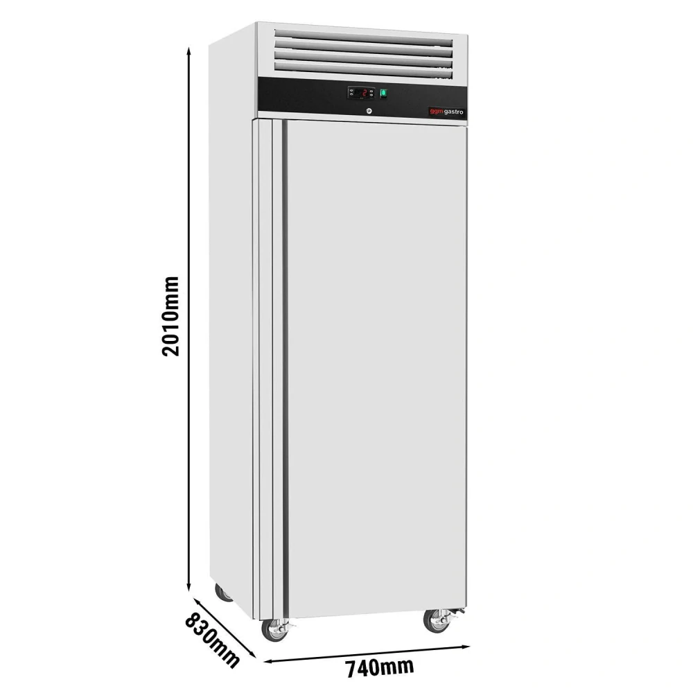 Nerezová skladovací lednice ECO - GN 2/1 - 700 L - s 1 dveřmi