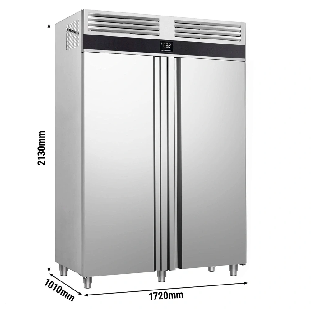 Nerezová pekárenský mrazák PREMIUM - EN 600x400 - 1 700 L - Se 2 dveřmi