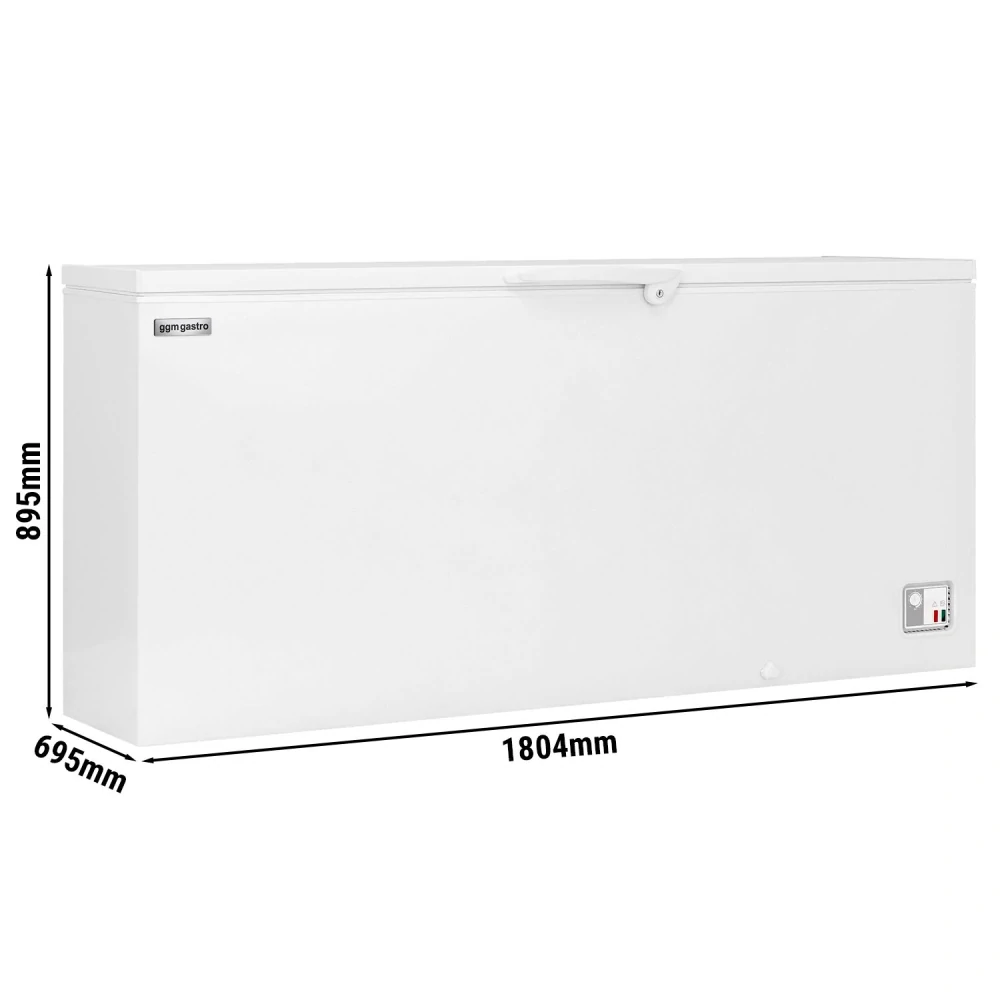 Truhlicový mrazák profi - 1804x695 mm - 534 l - Plastové víko - vč. dělicí stěny