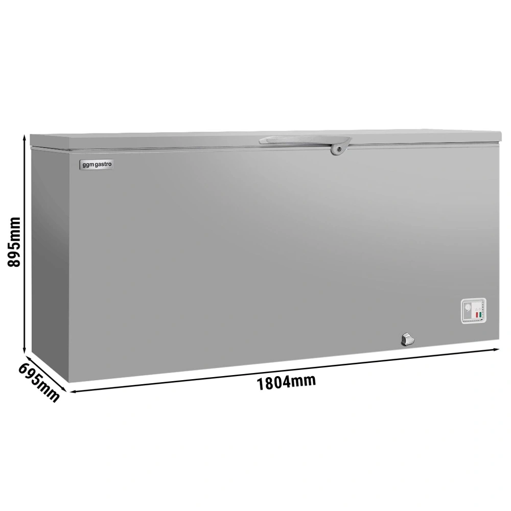 Truhlicový mrazák profi - 1800 mm - 565 l - Nerezové víko - vč. dělicí stěny