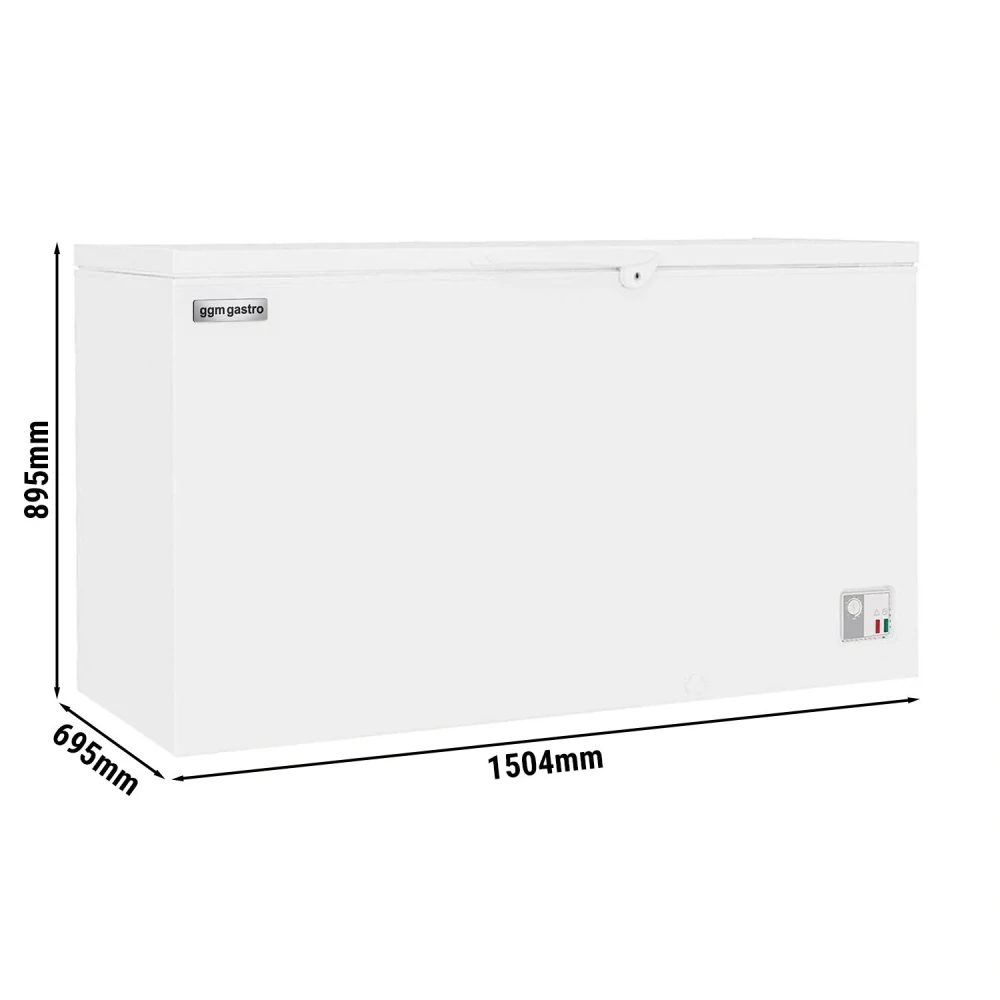 Truhlicový mrazák profi - 1504x695 mm - 469 l - Plastové víko - vč. dělicí stěny