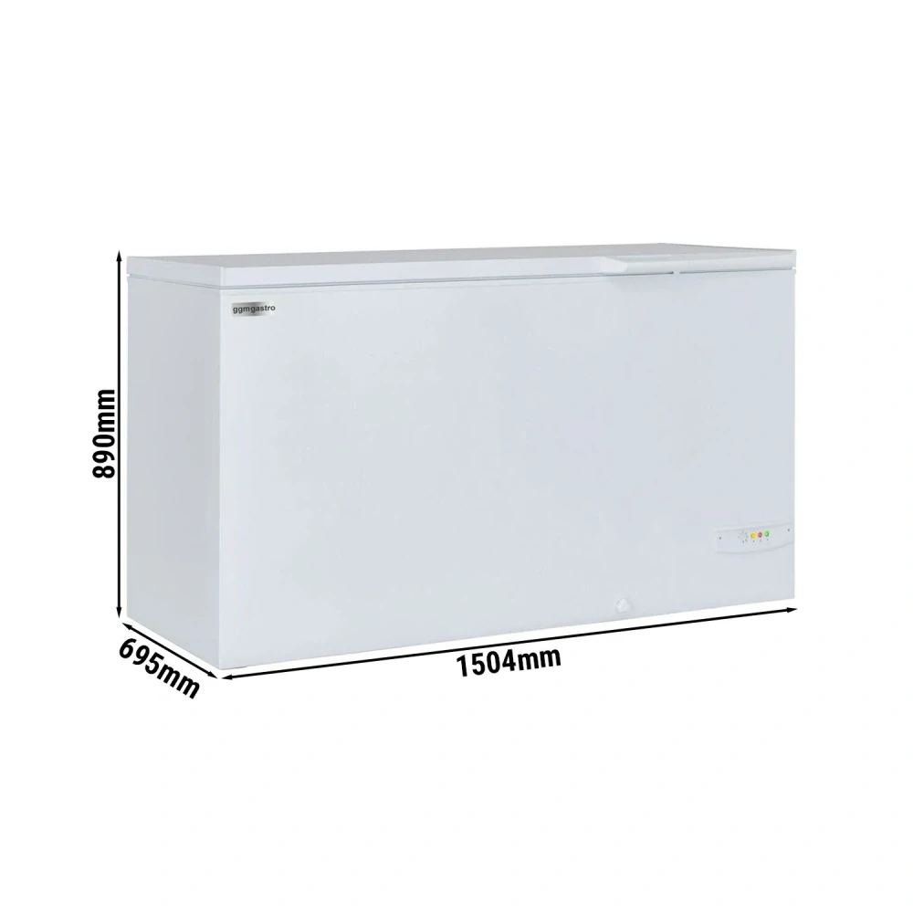 Truhlicový mrazák profi - 1500 mm - 402 l - Plastové víko - vč. dělicí stěny