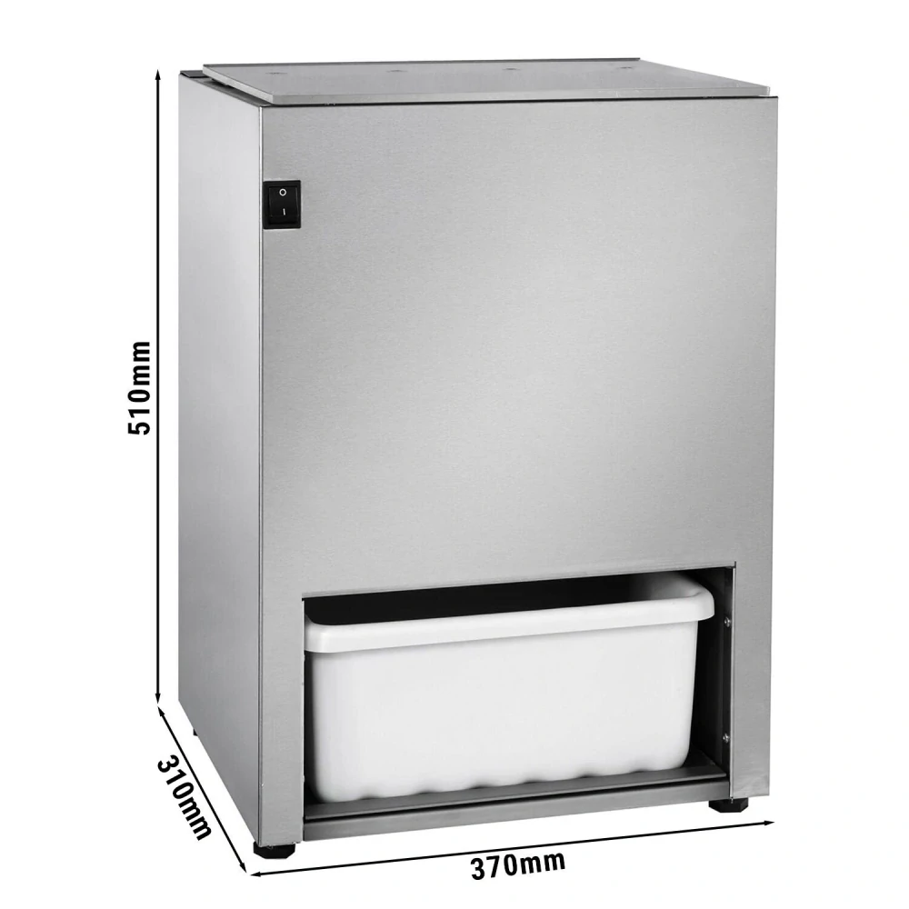 Drtič ledu - 5 kg/min - 140 W - vč. zásobníku 5 kg - nerezová ocel