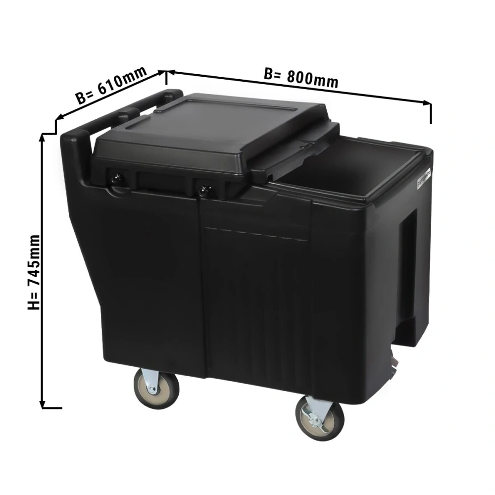 Izolovaný vozík na led - 125L - Černý