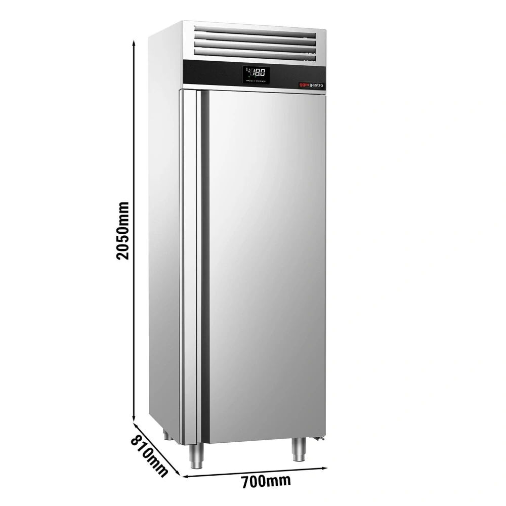 Nerezová mrazicí skříň PREMIUM - GN 2/1 - 700 mm - 700 l - s 1 dveřmi