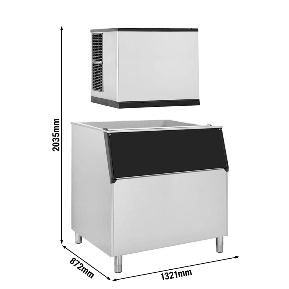 Výrobník kostek ledu - Kostky - 403 kg/24h - vč. zásobníku na led