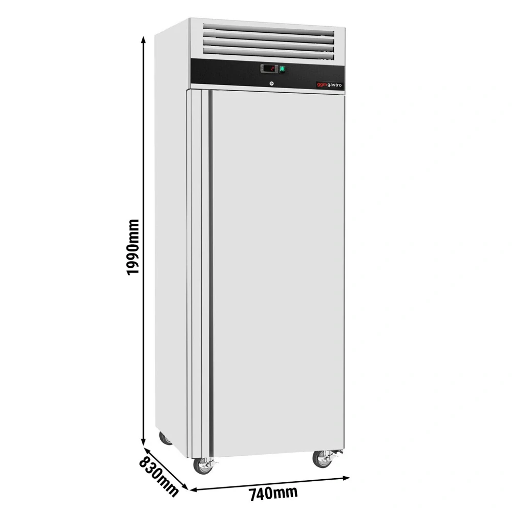 Nerezová skladovací lednice ECO - GN 2/1 - 650 L - s 1 dveřmi
