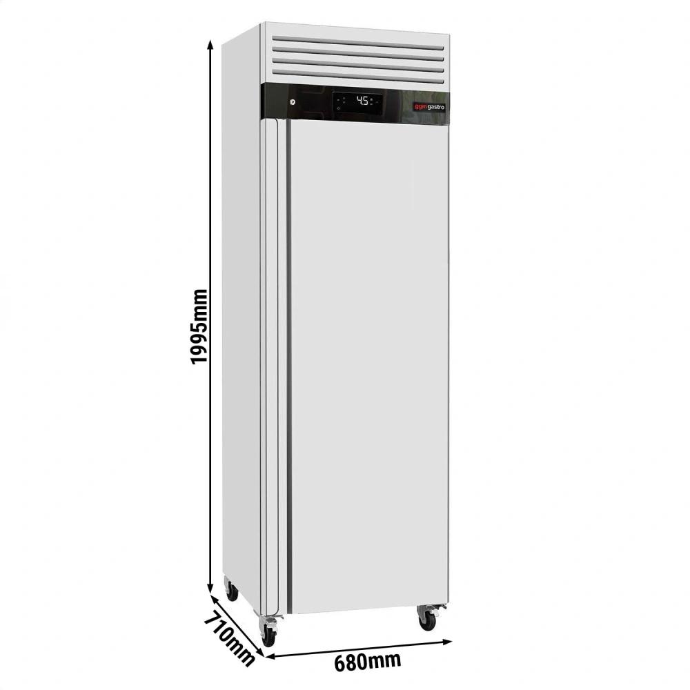 Nerezová chladicí skří ECO - 600L - s 1 dveřmi - vnitřní strana dveří z plastu