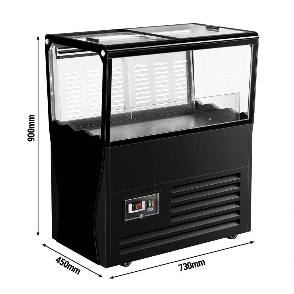 Chladicí ostrov na nápoje - 730x450 mm - 69 l - Se 2 posuvnými skleněnými víky
