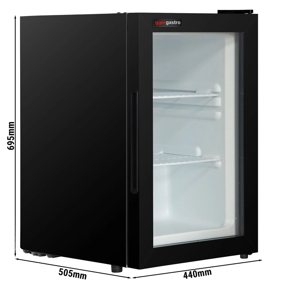 Minibarová lednička - 440 mm - 62 L - se skleněnými dveřmi