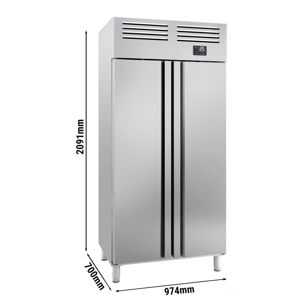 Nerezová chladicí skříň PREMIUM PLUS - GN 1/1 - 745 L - Se 2 dveřmi
