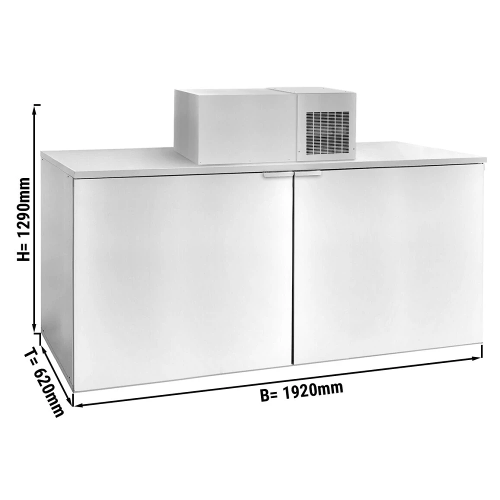 Chladicí box na sudy s agregátem - 4x50 L sudy - 1920x620 mm