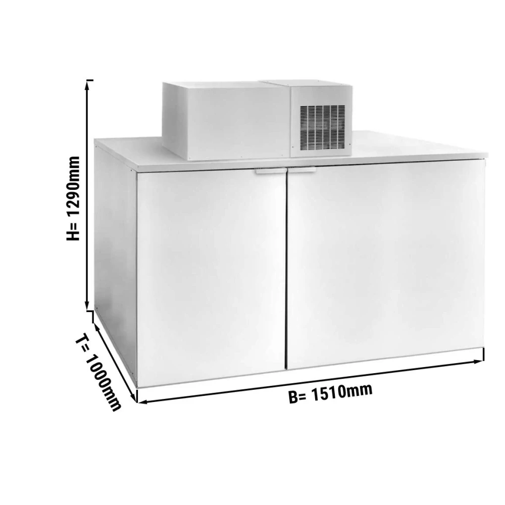 Chladič na sudy s agregátem - 6x50 L sudy - 1510x1000 mm