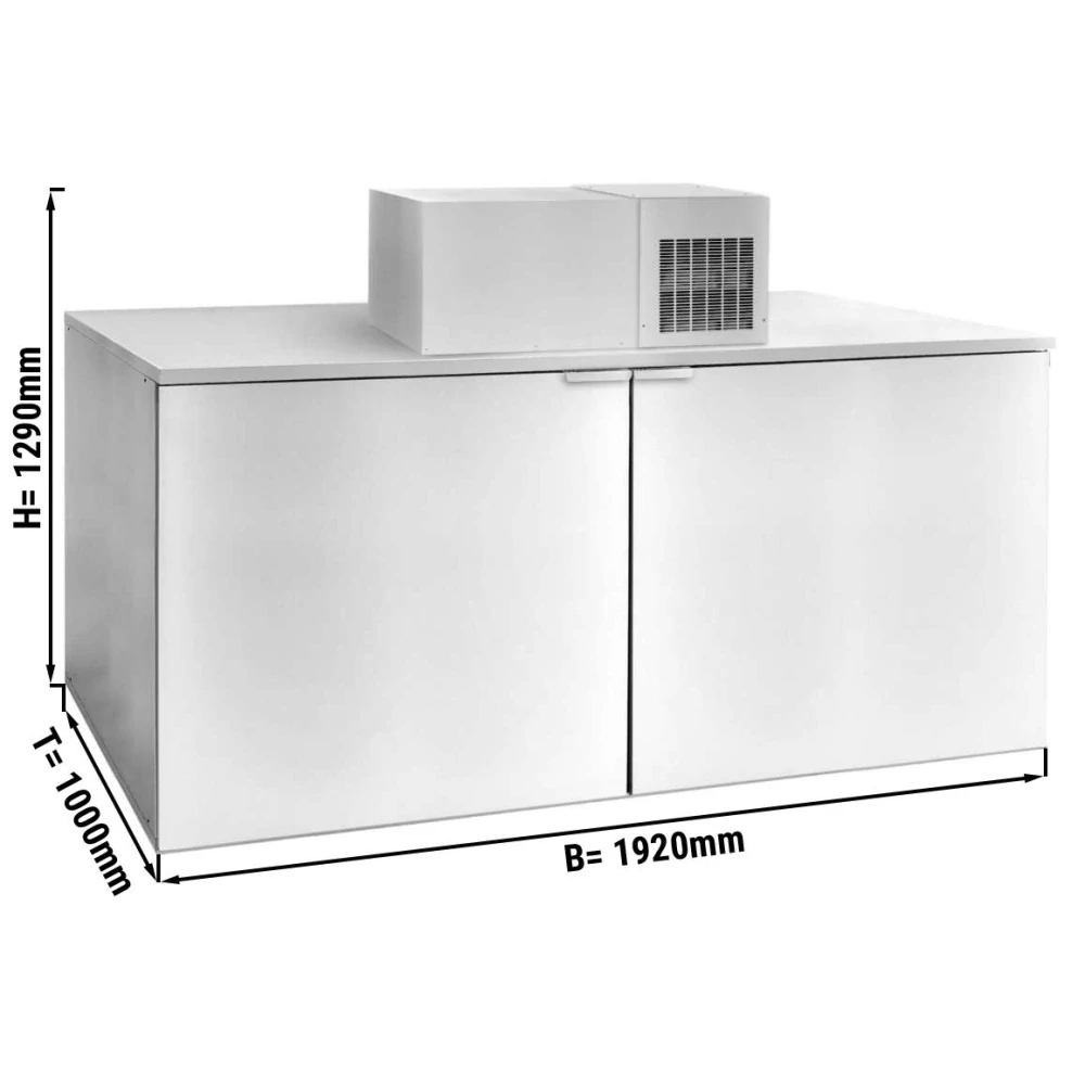 Chladič na sudy s agregátem - 8x50 L sudy - 1920x1000 mm