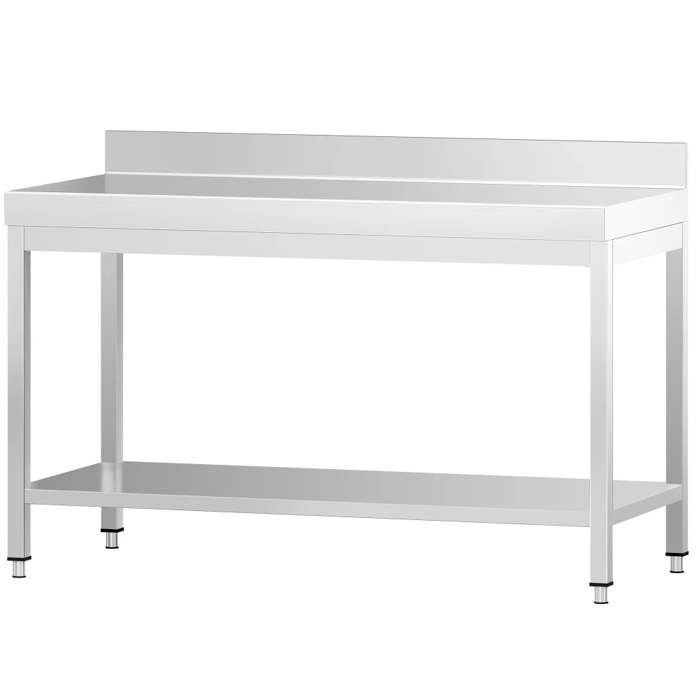 Nerezový stůl s policí 180x60x85cm