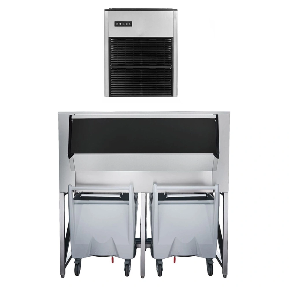 Výrobník kostek ledu - Nugget - 335 kg /24h - včetně nádoby na led a přepravního vozíku