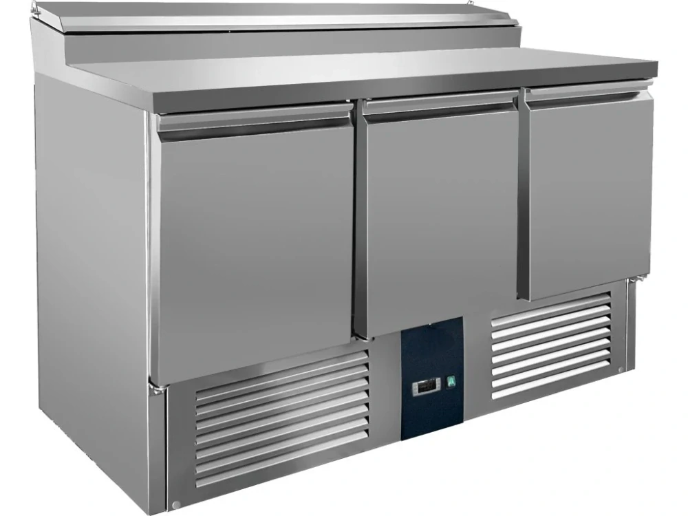 Saladeta / přípravný stůl - 1,36 x 0,7 m - se 3 dveřmi