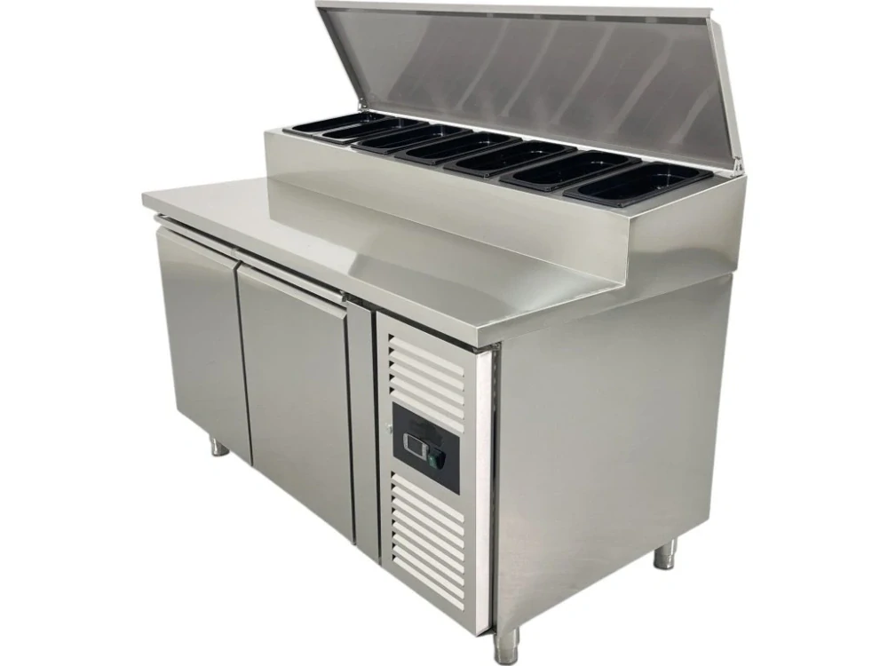 Přípravný chladicí stůl 360 l – 1,51 × 0,8 m – se 2 dveřmi