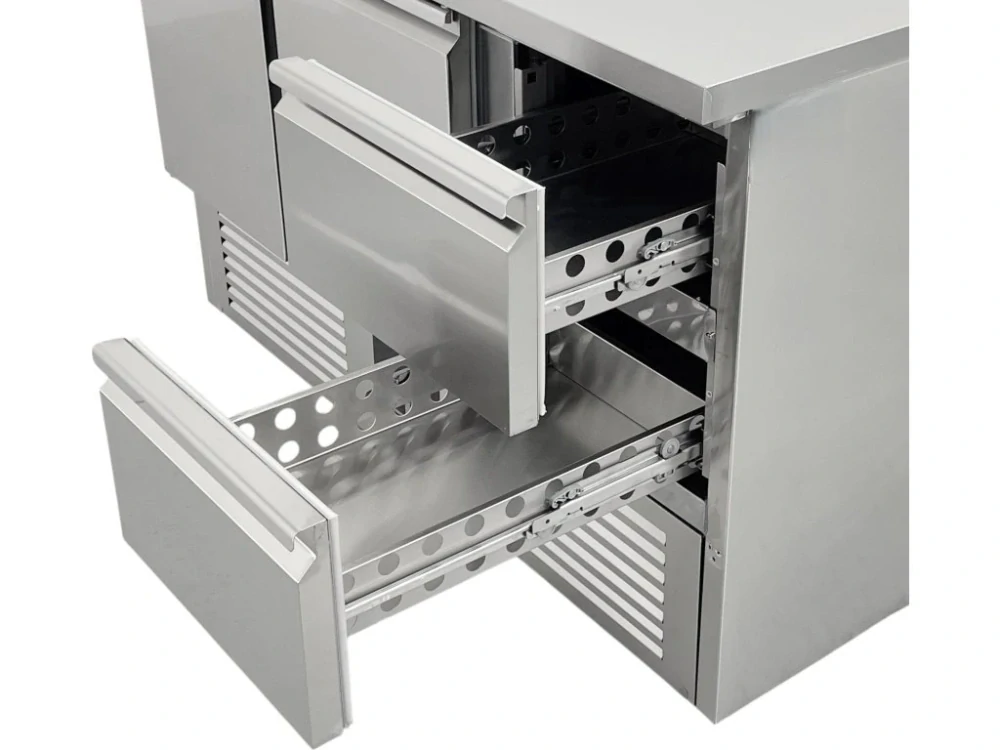 Chladicí stůl s 1 dvířky a 2 šuplíky vpravo