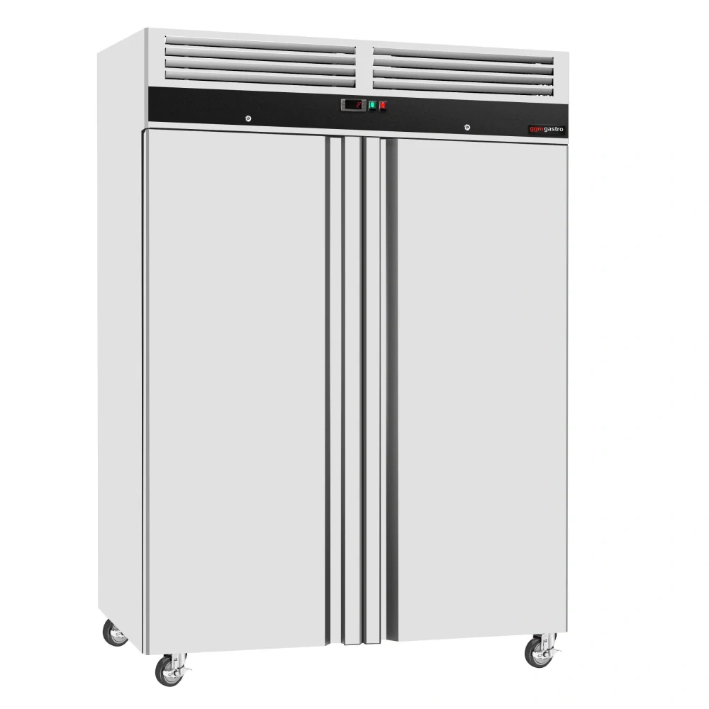 Nerezová skladovací lednice ECO - 1200 L - s 2 dveřmi