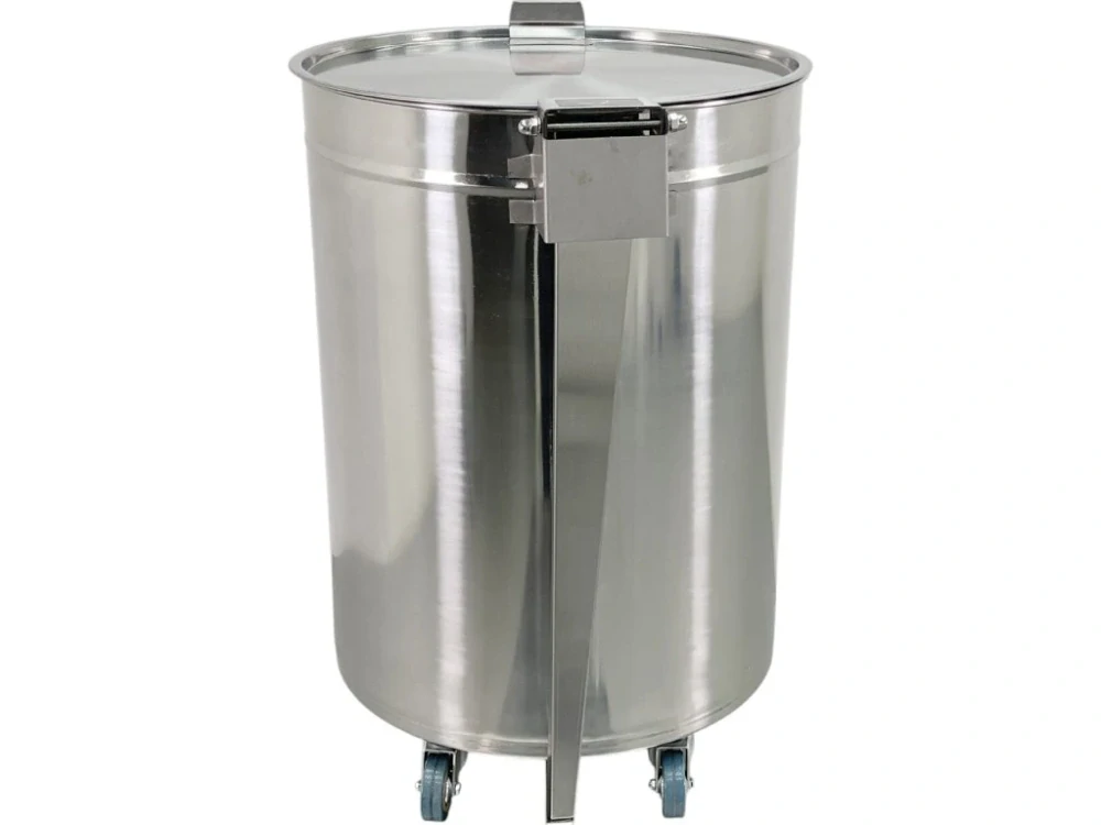 Odpadkový koš z nerezové oceli s víkem a nožním pedálem Ø45 x 70 cm