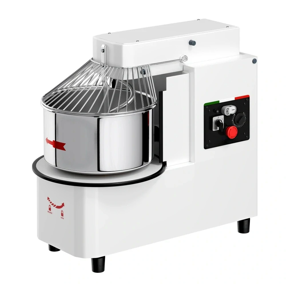 Hnětací stroj těsta - 22L/ 18 kg - 2 rychlosti - odnímatelný kotel a sklapovací míchadlo - funkce časovače