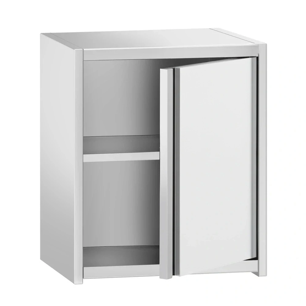 Nerezová nástěnná skříňka PREMIUM 0,6 m - s křídlovými dveřmi - výška 0,65 m