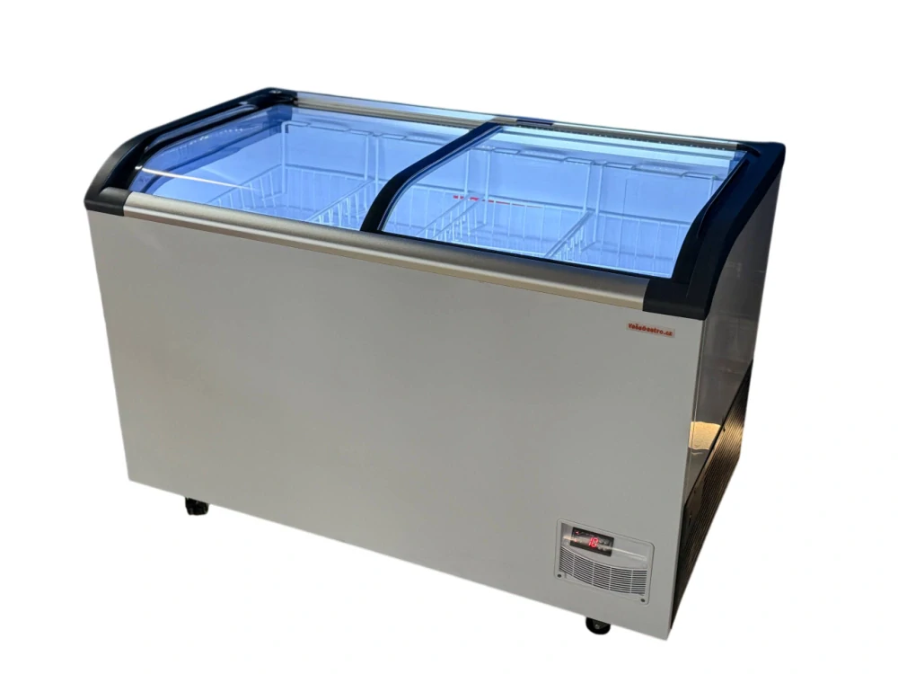Pultový mrazák - 1250×675 mm - 400L - s posuvnými skleněnými víky