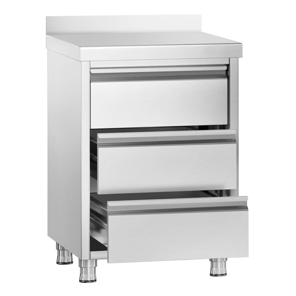 Zásuvková skříňka PREMIUM - 0,5 m - se 3 šuplíky a opěradlem